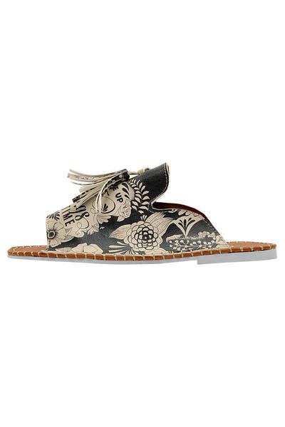 Dogo Women's Vegan Leather Multicolored Slippers - Dont Give Up Design
