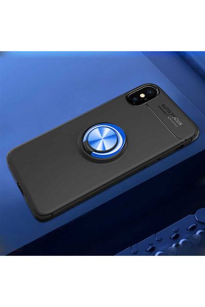 ZM STORE Apple Iphone X / Iphone Xs Uyumlu Kılıf Yüzüklü Standlı Pürüzsüz Ve ...