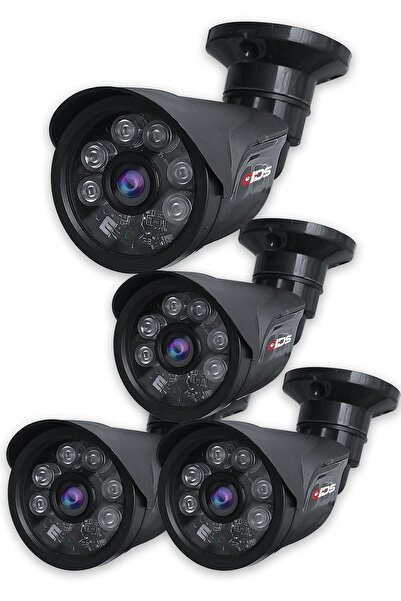 IDS 5mp Sony Lensli 1080p Fullhd 6 Atom Led Gece Görüşlü Su Geçirmez Güvenlik Kamerası 4 Adet 2015-black