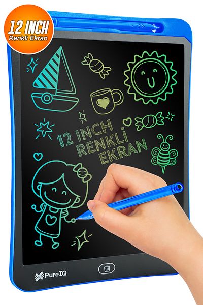 Pure IQ Writing Tablet Lcd 12 Inch Digital Pen Drawing Blackboard Graphic Note Writing Educational Tablet
