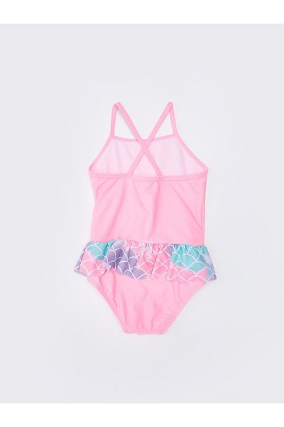 LC Waikiki Badeanzug für Baby Mädchen aus flexiblem Stoff mit Aufdruck