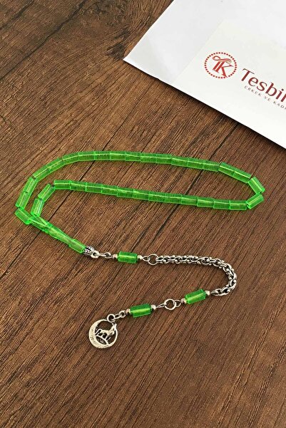 TESBİHKENTİ مسبحة صلاة خضراء فاتحة - زجاج طائرة صغير الحجم