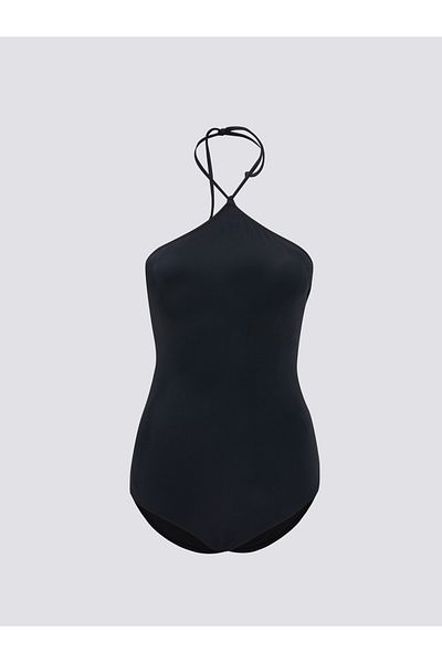 LC Waikiki Damen-Badeanzug – einfarbig, mit Neckholder-Detail