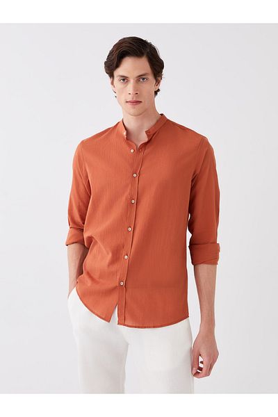 LC Waikiki Langärmliges Slim-Fit-Herrenhemd