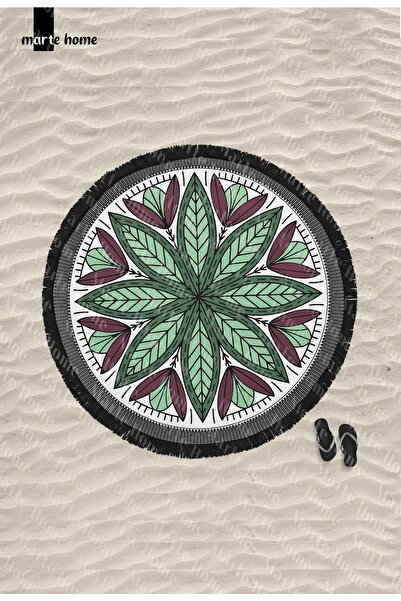 Marte Home ماندالا - منشفة شاطئ مستديرة بشرابة