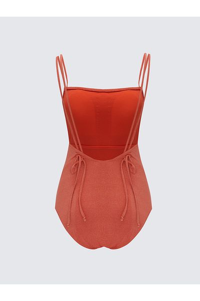 LC Waikiki Γυναικείο μαγιό Lcw Dream - Flat Cut με Λεπτομέρεια Γραβάτα