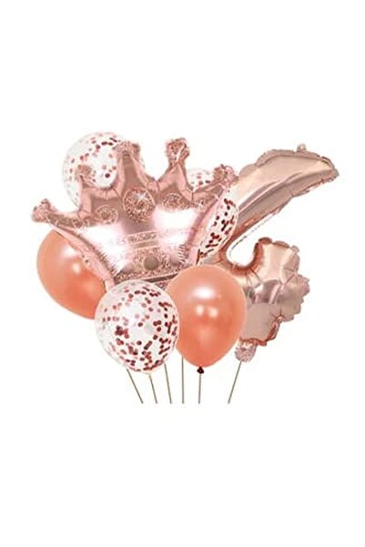 DÜVENCİ TİCARET Çıtıpitıstore Rose Gold Age Balloon Set