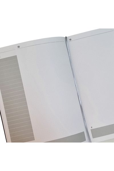 blume Acar Thermo Imprimat Copertă flexibilă neimprimată 21*30 cm 128 pagini Dot (punct) Planificator nedatat Negru-gri