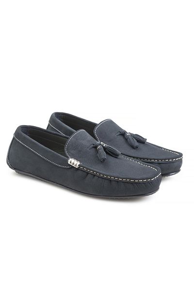 Picci Navy Blue Nubuck Leather Men's Shoes