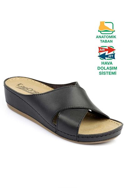 Capone Outfitters Anatomická měkká pohodlná podrážka na klínovém podpatku Mother pantofle
