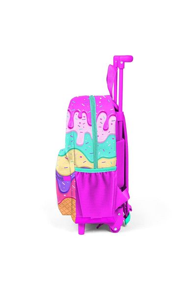 Coral High Little Nest Backpack with Squeegee Pink Colorful Ice Cream Pattern Two Compartments 24031