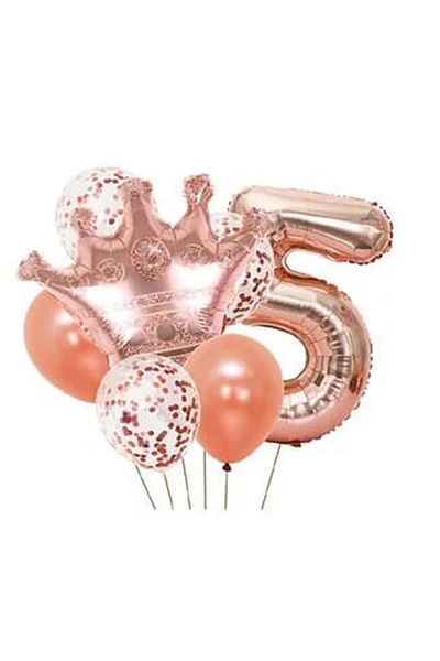 DÜVENCİ TİCARET Çıtıpitıstore Rose Gold Age Balloon Set