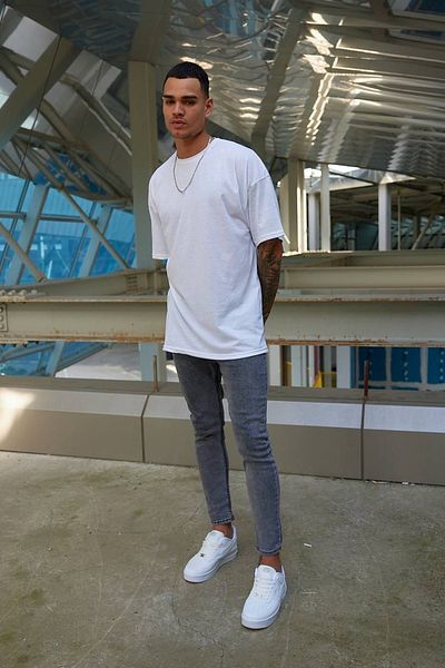 FAVORİST Αθλητική μπλούζα oversize, απλή, χωρίς εκτύπωση