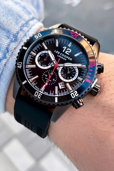 Lee Cooper Lc07628.651 Men's Wristwatch with Silicone Band Function