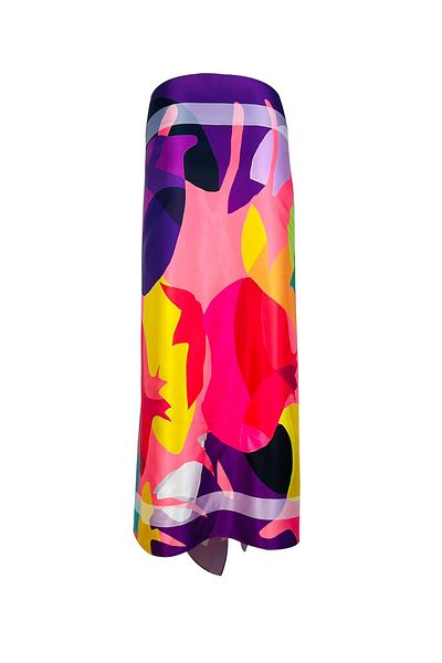 Rs Ramuni Pareo Shiny Fabric Rainbow Patterned Pareo 145x95