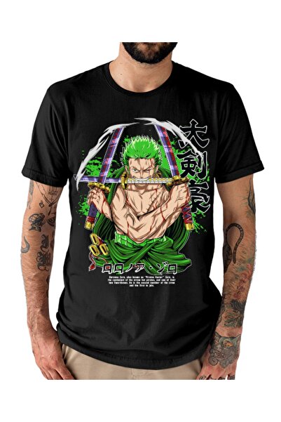 GALASHOP One Piece Roronoa Zoro Saldıran Unisex Tişört