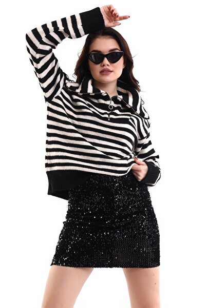 Dreamlike Pul Payetli Likralı Şık Cool Ve Seksi Esnek Astarlı Mini Etek