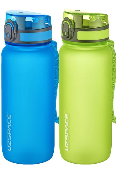 Uzspace 650 ml Set of 2 - Tritan Water Flask, Leak-Proof Fragrance, No Bpa