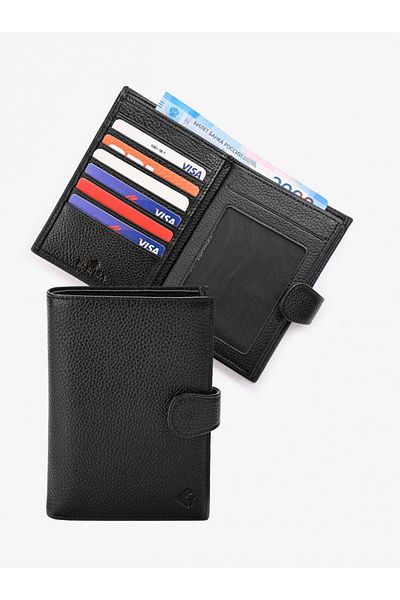 Eminsa Men's Black Genuine Leather Wallet
