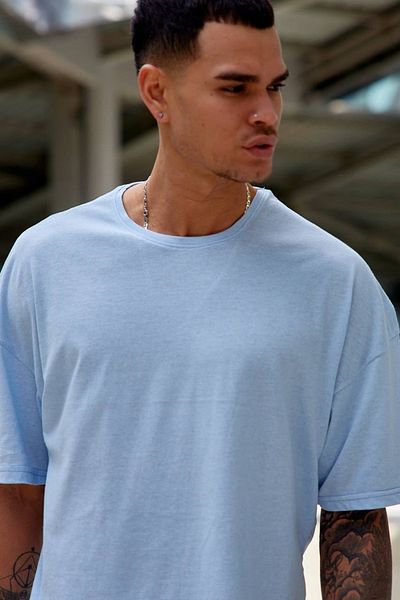 FAVORİST Oversize Plain Unprinted Sports Tshirt
