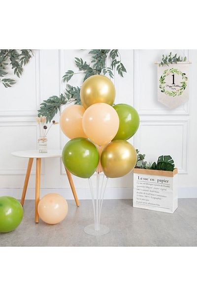 MERİ PARTİ Balloon Stand And Balloon Mold Salmon Gold Color Balloon Concept Birthday Stand