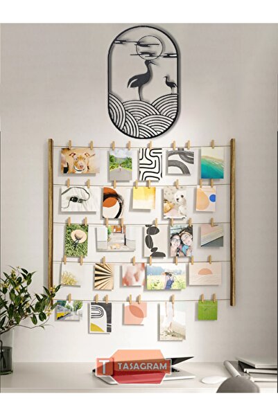 TASAGRAM Leylek Lazer Kesim Metal Tablo