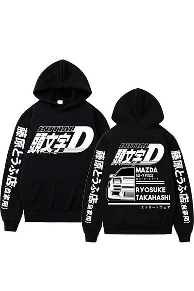 GALASHOP Anime First D Hoodies Mazda Rx7 Printed Hoodie Mod49