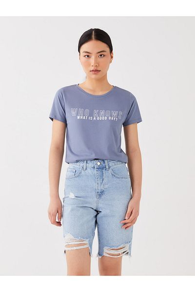 LC Waikiki Zerrissene, detaillierte Standard-Jeansshorts für Damen