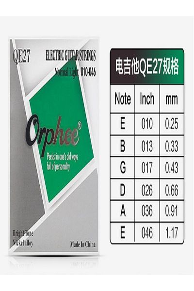 Orphee Electronic Guitar String Qe27 Normal Light 010-046