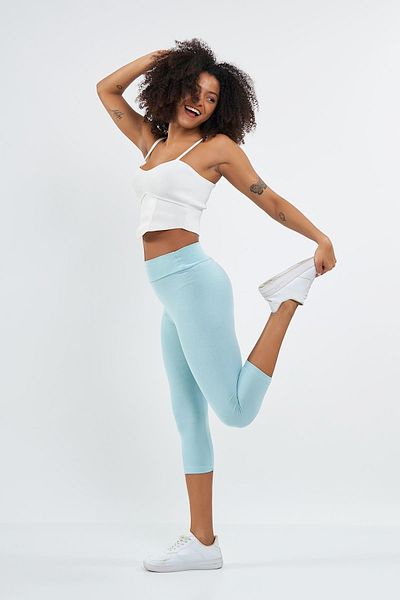 FİHA /tüksü-5511 Leggings Capri de damă - Ice Blue
