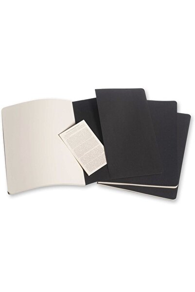Moleskine Cahier Xl 3-Piece Unlined Notepad, 19x25cm