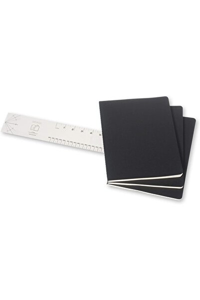Moleskine Cahier Xl 3-Piece Unlined Notepad, 19x25cm