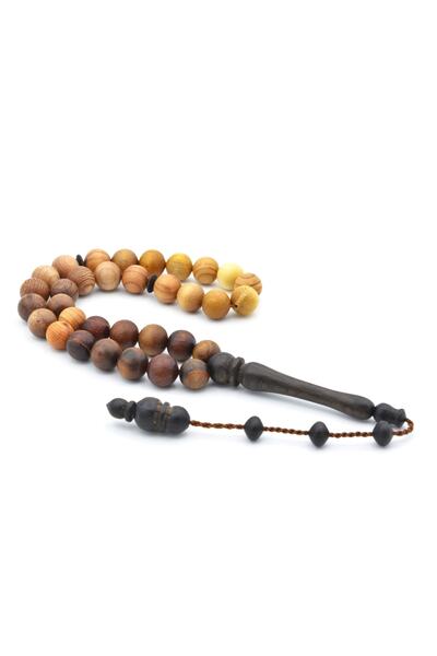 Murty99 Mărgele de rugăciune din lemn mixt, tăiate tip glob, realizate manual...