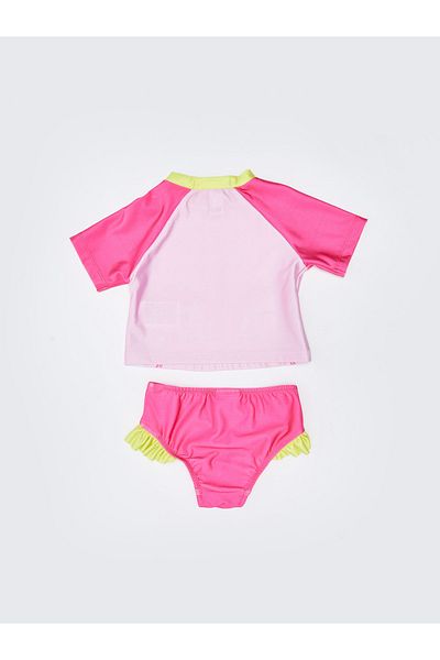 LC Waikiki Bedrucktes Baby-Bikini-Set für Mädchen aus flexiblem Stoff, 2-teilig