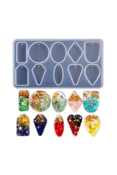 Getshopmini قالب سيليكون متعدد المعلقات من الإيبوكسي