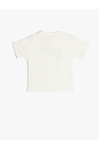Koton T-Shirt - Ecru - Regular Fit