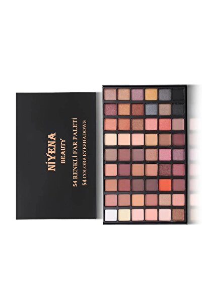 NİYENABEAUTY مجموعة مكياج مكونة من 54 قطعة من ظلال العيون غير اللامعة واللامعة