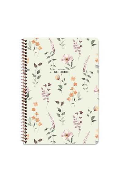 Keskin Colors Caiet cu spirală Sharp Flower 80 de coli-cu carouri-a4