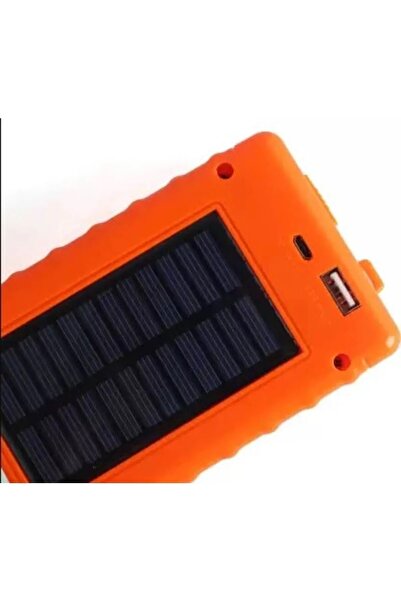 caddeoutlet Güneş Enerjili Powerbank 10000 Mah Kapasiteli Taşınabilir Şarj Cihazı 32 Led Kamp Işığı Gs-875