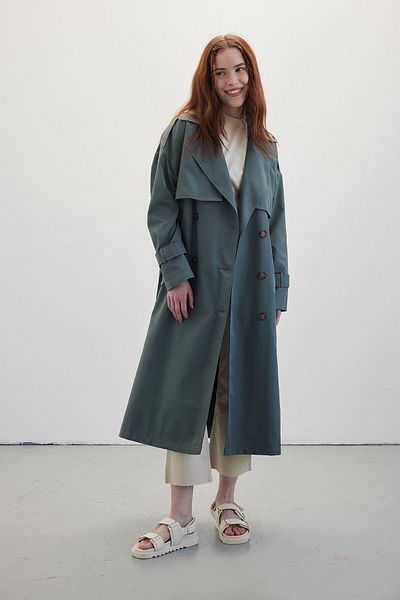 Manuka Geknöpfter zweireihiger Trenchcoat Irmak