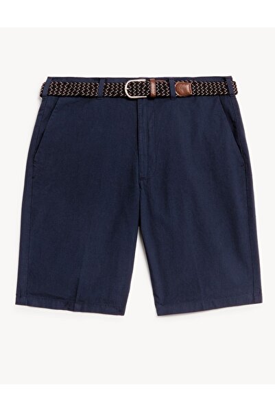 Marks & Spencer Saf Pamuklu Regular Fit Chino Şort