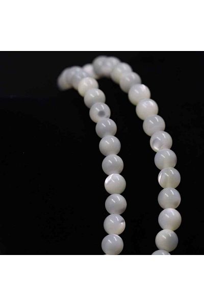 MYTAKIAĞACIMFH 6 mm Natural Stone Mother of Pearl Necklace