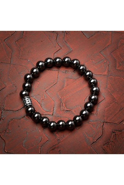 Saff Doğal Taş Hematite Natural Stone Bracelet - 8mm