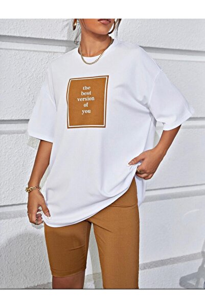 AFROGİYİM Γυναικείο μπλουζάκι The Best Vision Printed Oversize