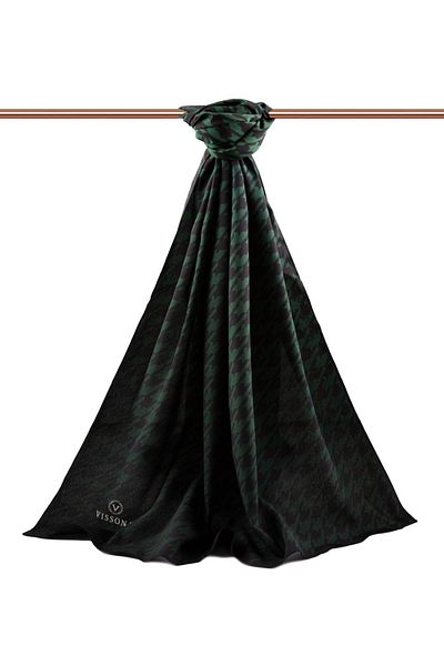 Vissona Γυναικείο σάλι πολυτελείας Medina Silk Emerald Green