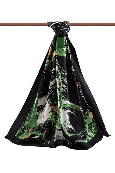 Vissona Γυναικείο σάλι πολυτελείας Medina Silk Emerald Green