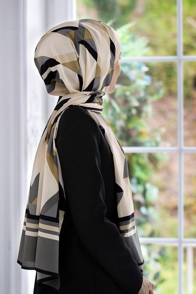 Vissona Γυναικείο σάλι πολυτελείας Medina Silk Grey-3