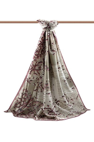 Vissona Γυναικεία Luxury Medina Silk Shawl Powder-9