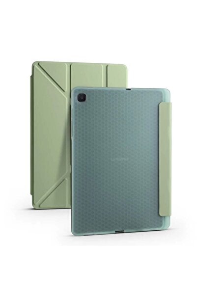 TEKNETSTORE Samsung Galaxy Tab S6 Lite P610 P620 10.4" Kılıf Kalem Bölmeli Standlı Katlanır Kalemlikli Silikon