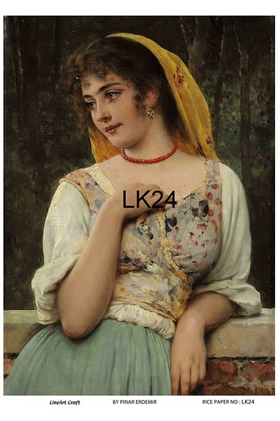 LİNEART Brass Decopage Paper La-lk24